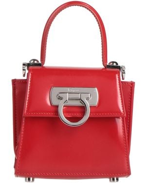 Ferragamo Ballerina -- Handbag Leather - Red