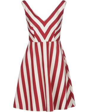 RED Valentino Burgundy Mini Dress Cotton, Silk - Red