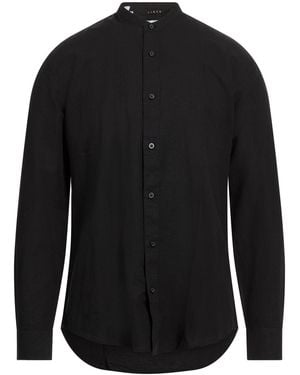 SELECTED Shirt Organic Cotton, Linen, Cotton - Black
