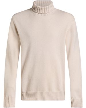 Eleventy Turtleneck Wool, Cashmere - White