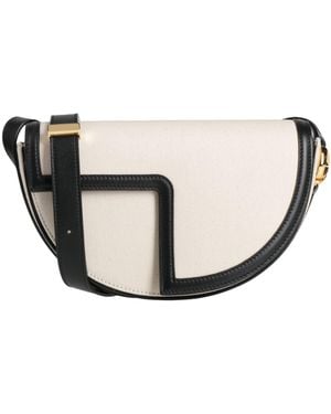 Patou Cross-Body Bag Calfskin, Cotton - Black