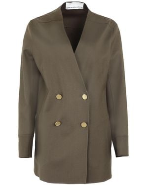 Mila Schon Blazer Silk, Elastane - Green