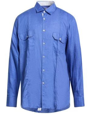 Canali Shirt Linen - Blue