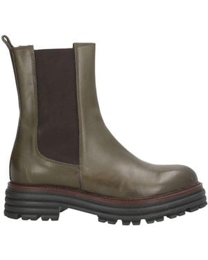 Niche Khaki Ankle Boots Leather - Brown