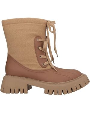 Lerre Ankle Boots Leather, Textile Fibers - Brown