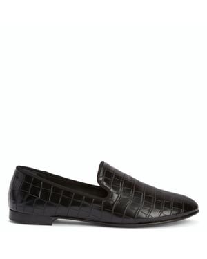 Giuseppe Zanotti Mocassins Seymour En Cuir Embossé - Noir