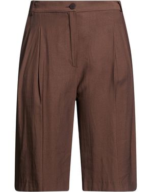 Haveone Shorts & Bermuda Shorts Viscose, Polyester - Brown
