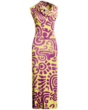 Vivienne Westwood Maxi Dress Viscose, Elastane - White