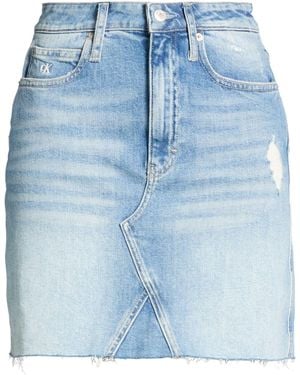 Calvin Klein Denim Skirt Cotton, Elastane - Blue