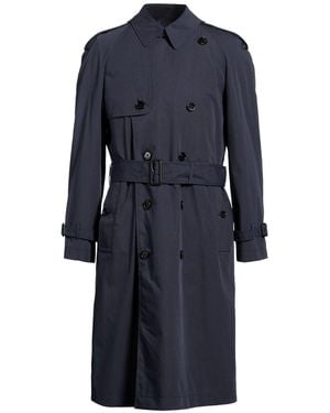 Burberry Overcoat & Trench Coat Polyester, Cotton - Blue
