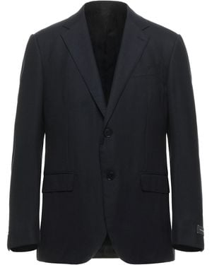 ZEGNA Midnight Blazer Wool, Silk, Elastane - Blue