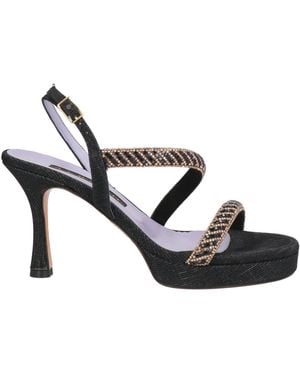 Albano Sandals Textile Fibers - Metallic
