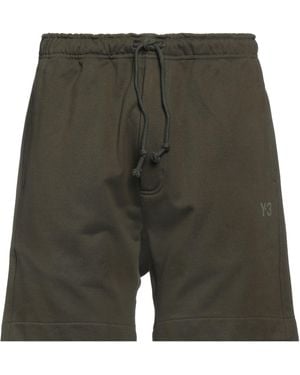 Y-3 Dark Shorts & Bermuda Shorts Cotton, Recycled Polyester - Green