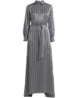 Kiton Maxi Dress Silk - Gray