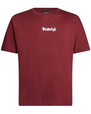 DISCLAIMER Burgundy T-Shirt Cotton - Red