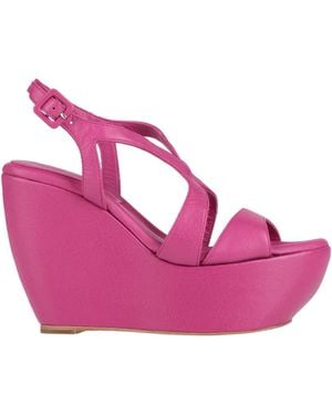 Paloma Barceló Fuchsia Sandals Leather - Pink