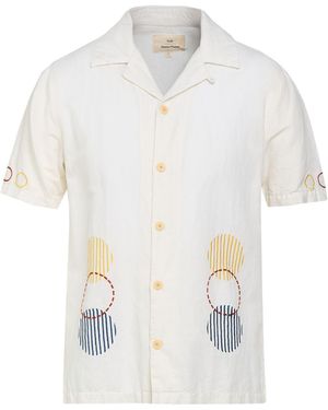 Folk Shirt Linen, Cotton - White