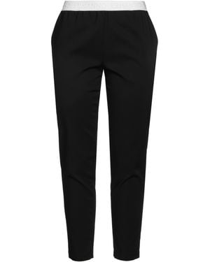 ERMANNO FIRENZE Trousers Cotton, Polyamide, Elastane, Polyester - Black