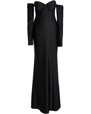 Twenty Four Haitch Maxi Dress Polyester, Elastane - Black