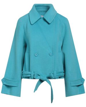 Isabelle Blanche Coat Wool, Polyamide - Blue