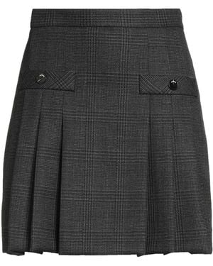 Sandro Charcoal Mini Skirt Virgin Wool - Black