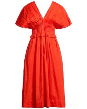 Sea Midi Dresses - Red