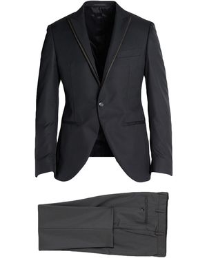 Lubiam Suit Wool, Polyester - Blue