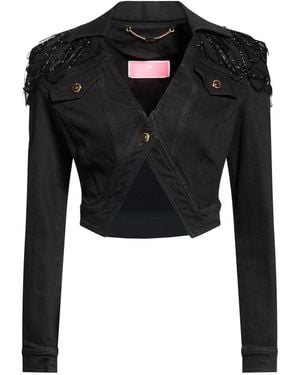 Elisabetta Franchi Jeansjacke/-Mantel - Schwarz