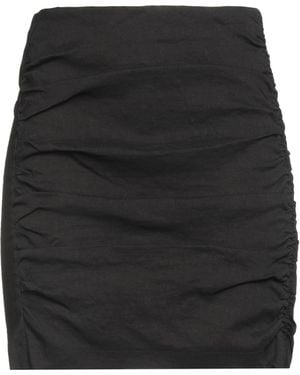 Les Coyotes De Paris Mini Skirt Linen, Viscose, Elastane - Black