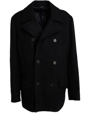 Dolce & Gabbana Coat Wool, Polyamide, Elastane - Black