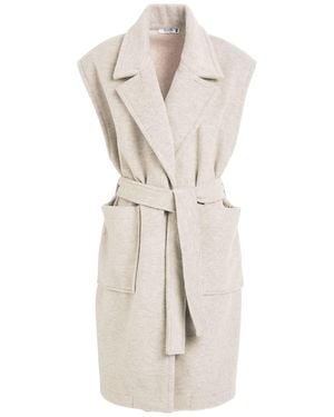 Please Light Coat Polyester, Viscose - White
