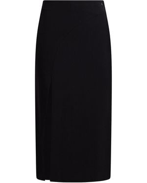 Ottod'Ame Midi Skirt Polyester, Viscose, Elastane - Black