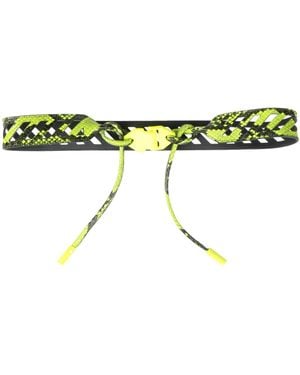 Marcelo Burlon Belt Leather - Yellow