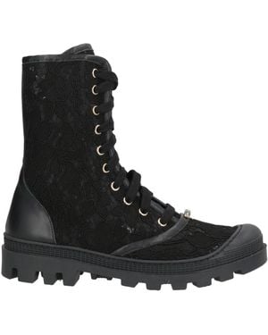 Baldinini Ankle Boots Leather, Textile Fibers - Black