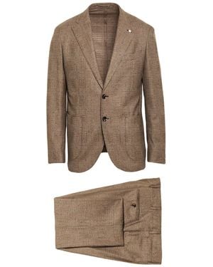 L.B.M. 1911 Suit Virgin Wool, Polyamide, Elastane - Natural