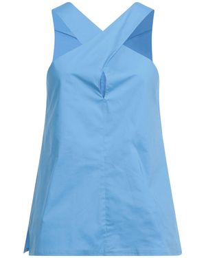 .., merci italia Top Cotton, Elastane - Blue