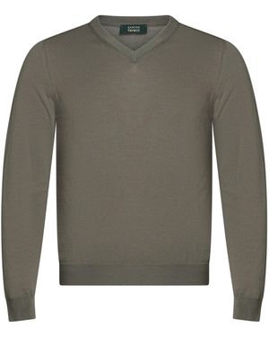Zanone Sweater Virgin Wool, Polyamide - Green