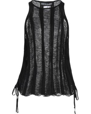 ANDREADAMO Top Viscose, Polyester - Black
