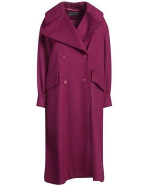 Alberta Ferretti Coat Wool, Cashmere, Silk - Purple