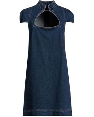 Versace Jeans Couture Mini Dress Cotton, Elastane - Blue
