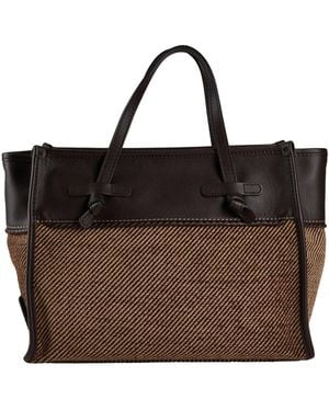 Gianni Chiarini Chocolate Handbag Leather, Textile Fibres - Brown