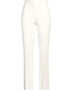 Semicouture Ivory Trousers Polyester, Elastane - White