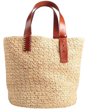 Chloé Handbag Natural Raffia, Jute, Calfskin