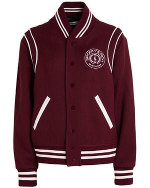 Sporty & Rich Burgundy Jacket Virgin Wool, Polyamide, Acrylic, Lambskin - Red