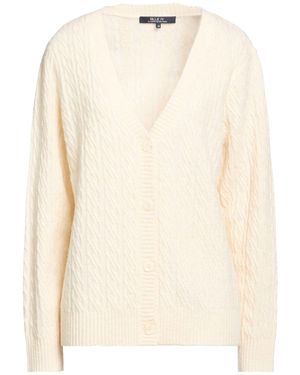 BLUE IV by ISABELLE VAN DEN ABEELE Cream Cardigan Polyester, Acrylic, Wool, Elastane - Natural
