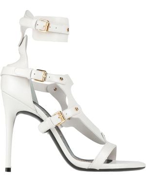 Tom Ford Archive Sandals Calfskin, Steel, Brass - White