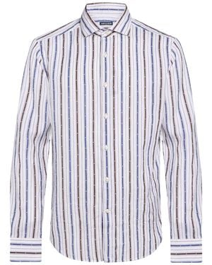 Savile Row Shirt Cotton, Linen - Blue