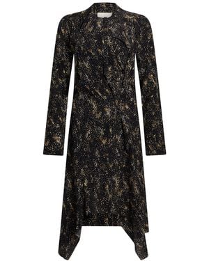 Isabel Marant Midi Dress Silk, Elastane - Black