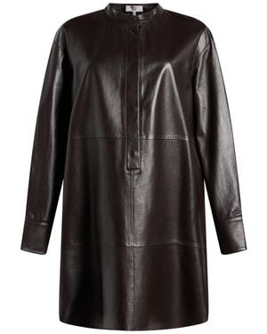 Antonelli Charcoal Mini Dress Lambskin - Black