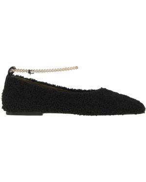 MARIA LUCA Ballet Flats Textile Fibers - Black